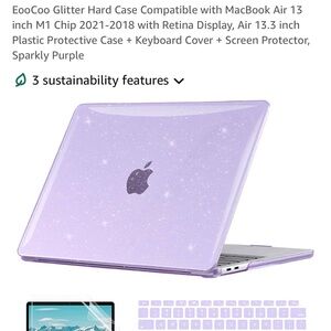 Sparkly Purple MacBook Air 13 Inch Case